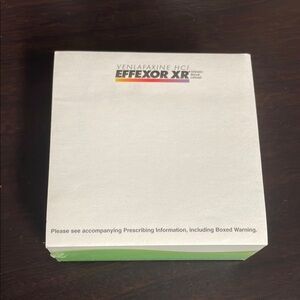 Effexor XR Notepad with Green Edge Sticky Notes 2005 Vintage Sealed NOS NWT